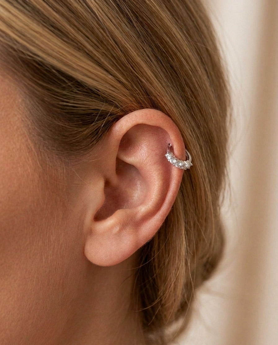 Helix-Creole mit Zirkonia-Besatz