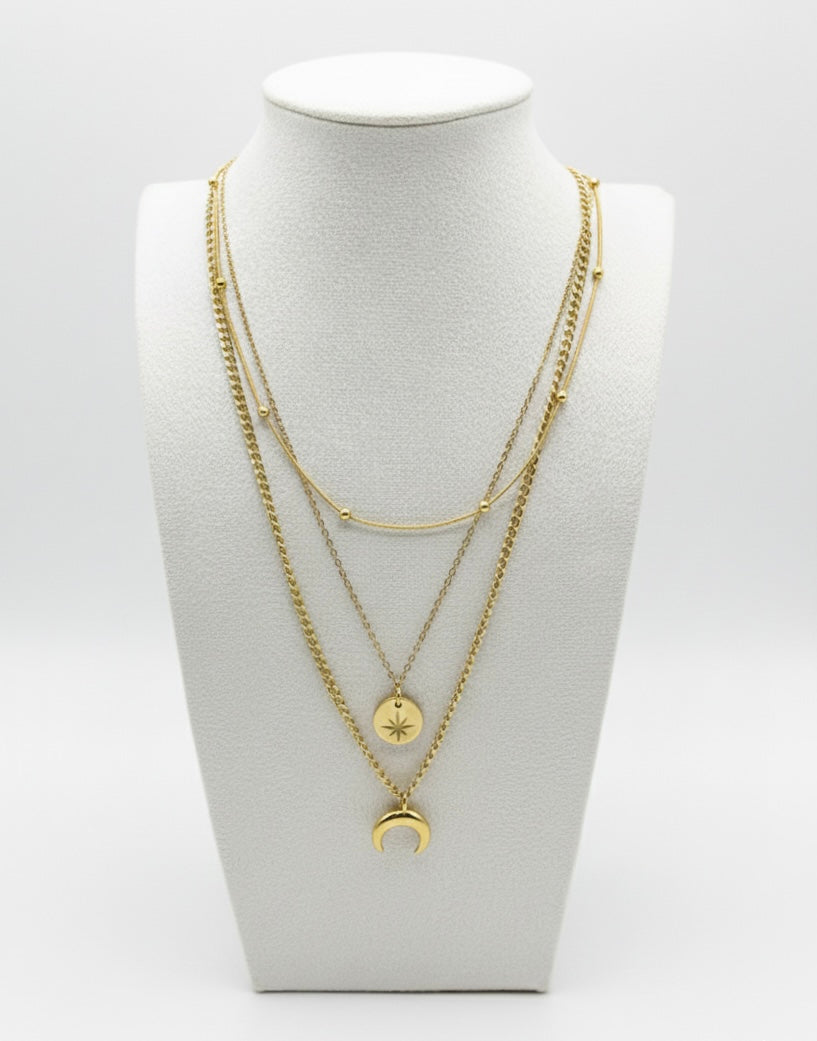 Lunéa Layered Necklace – Gold