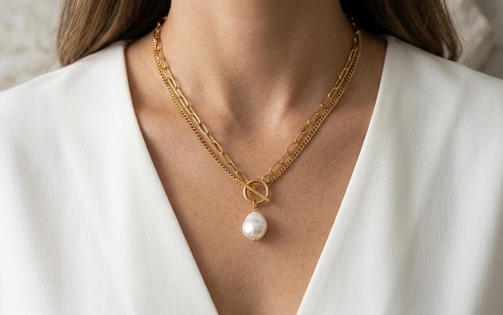 Double-Layer Pearl Necklace