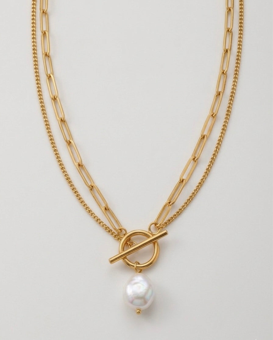 Double-Layer Pearl Necklace