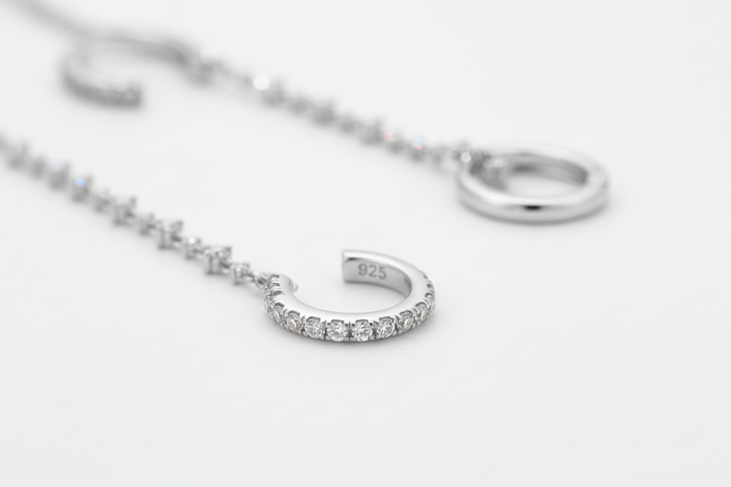 Stellar Connect Single-Ohrkette – (Einzelstück) aus S925 Sterling Silber