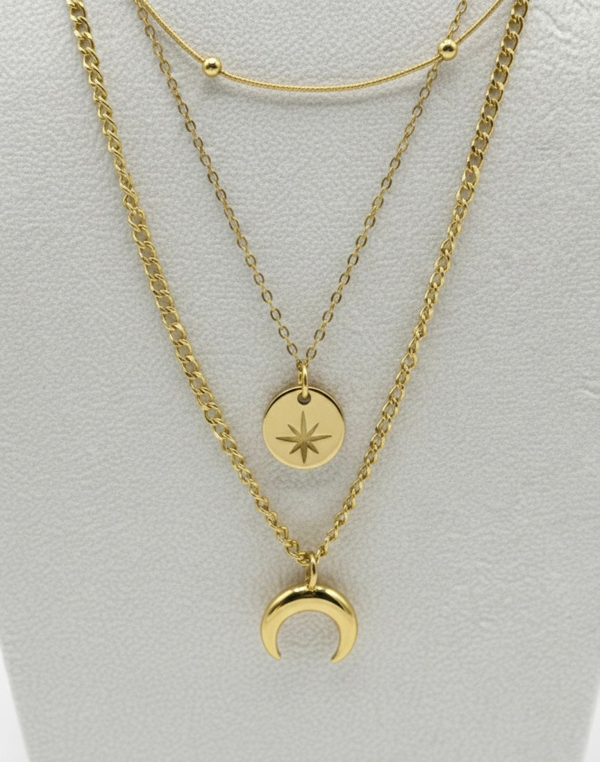Lunéa Layered Necklace – Gold