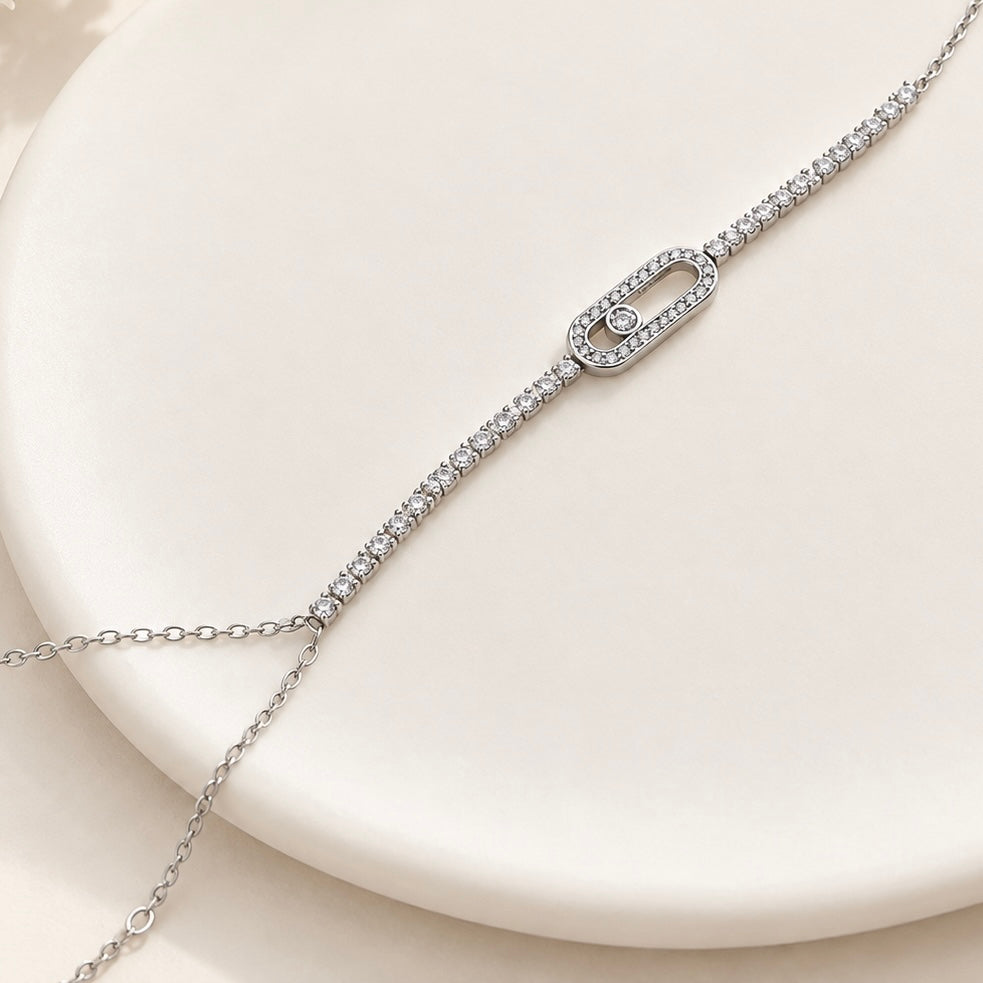 Handkettchen mit Zirkonia-Besatz