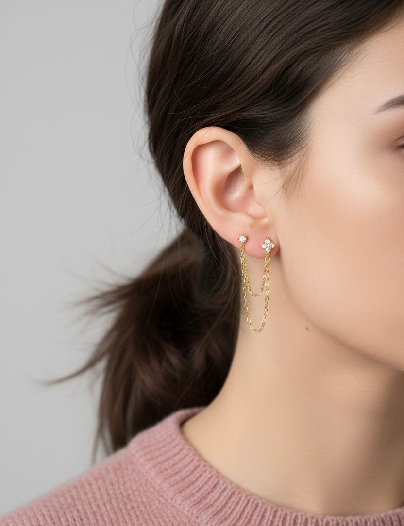 Auréa Doppio – S925 Sterling Silber Ohrringe