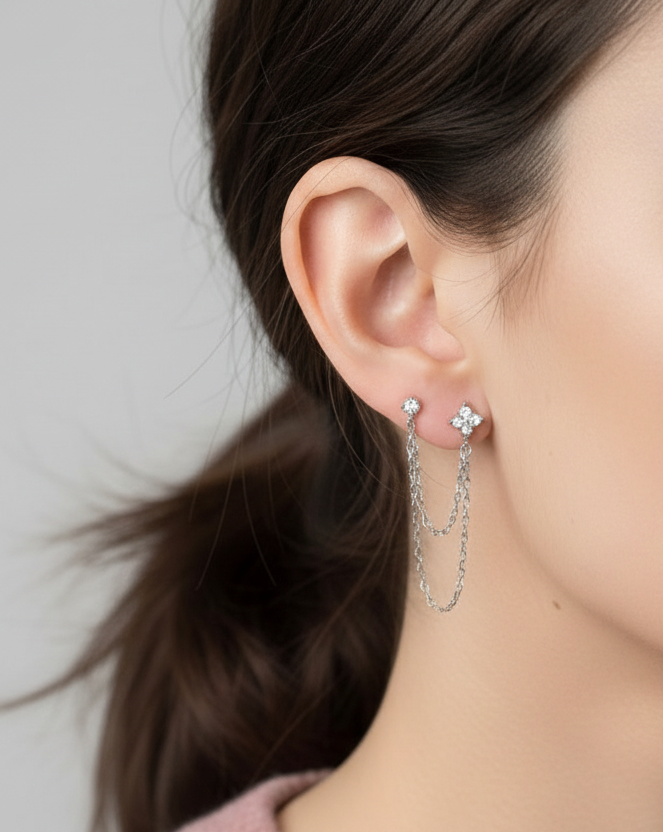 Auréa Doppio – S925 Sterling Silber Ohrringe